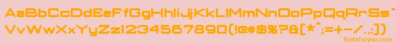 ClassicRobotBold Font – Orange Fonts on Pink Background