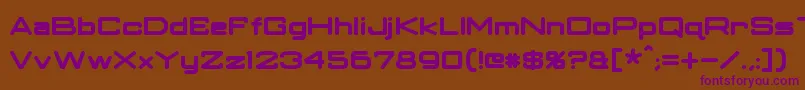 ClassicRobotBold Font – Purple Fonts on Brown Background