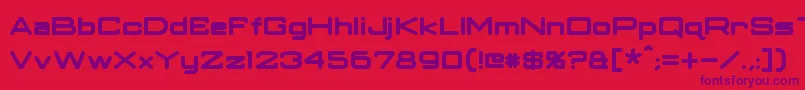 ClassicRobotBold Font – Purple Fonts on Red Background