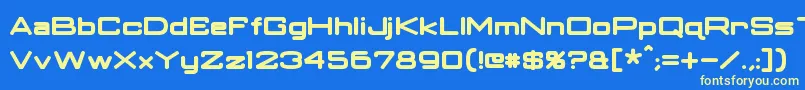 ClassicRobotBold Font – Yellow Fonts on Blue Background