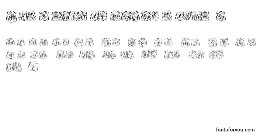 Schriftart HardToReadMonogramsTwo (93057) – Alphabet, Zahlen, spezielle Symbole