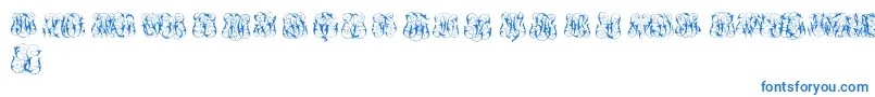 Шрифт HardToReadMonogramsTwo – синие шрифты