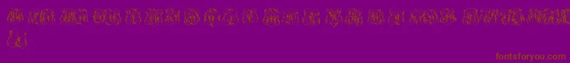HardToReadMonogramsTwo Font – Brown Fonts on Purple Background