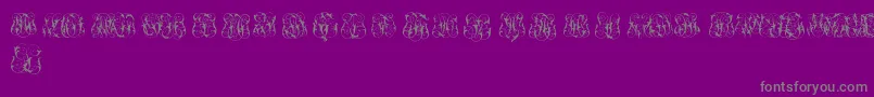HardToReadMonogramsTwo Font – Gray Fonts on Purple Background