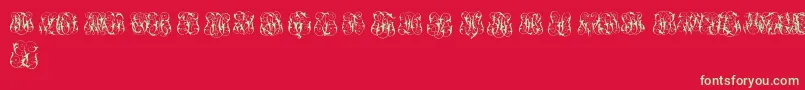 Weitere Informationen zur HardToReadMonogramsTwo-Schriftart HardToReadMonogramsTwo-Schriftart – Grüne Schriften auf rotem Hintergrund