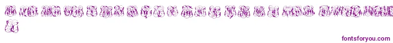 Шрифт HardToReadMonogramsTwo – фиолетовые шрифты на белом фоне