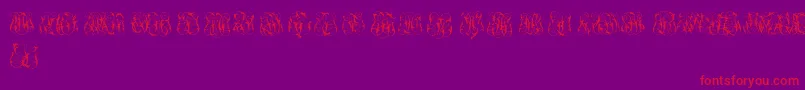 HardToReadMonogramsTwo Font – Red Fonts on Purple Background