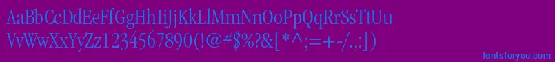 ItcgaramondstdLtcond Font – Blue Fonts on Purple Background