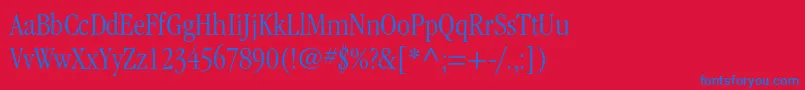 ItcgaramondstdLtcond Font – Blue Fonts on Red Background