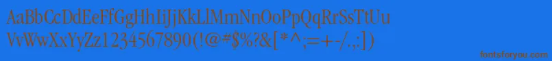 ItcgaramondstdLtcond Font – Brown Fonts on Blue Background