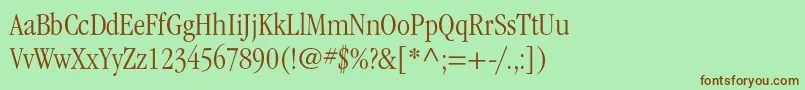 ItcgaramondstdLtcond Font – Brown Fonts on Green Background