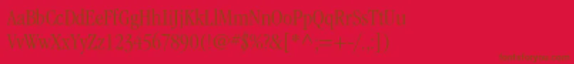 ItcgaramondstdLtcond Font – Brown Fonts on Red Background