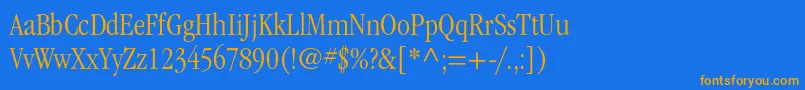 ItcgaramondstdLtcond Font – Orange Fonts on Blue Background