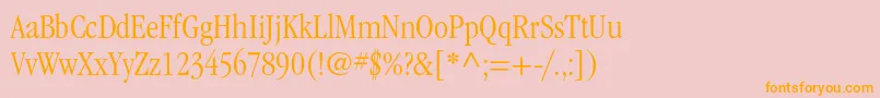 ItcgaramondstdLtcond Font – Orange Fonts on Pink Background