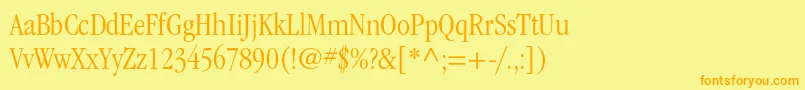 ItcgaramondstdLtcond Font – Orange Fonts on Yellow Background