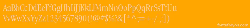 ItcgaramondstdLtcond Font – Pink Fonts on Orange Background