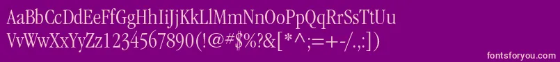 ItcgaramondstdLtcond Font – Pink Fonts on Purple Background