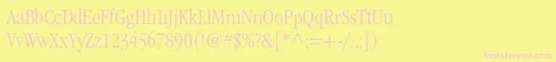 ItcgaramondstdLtcond Font – Pink Fonts on Yellow Background