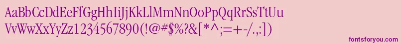 ItcgaramondstdLtcond Font – Purple Fonts on Pink Background