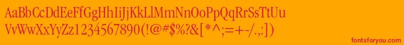 ItcgaramondstdLtcond Font – Red Fonts on Orange Background