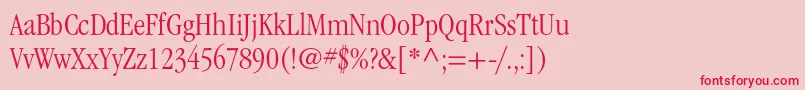 ItcgaramondstdLtcond Font – Red Fonts on Pink Background