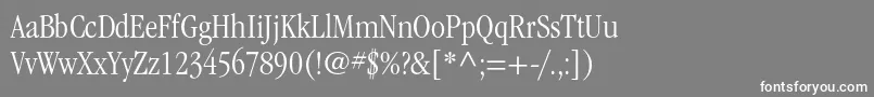 フォントItcgaramondstdLtcond – 灰色の背景に白い文字