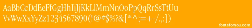 ItcgaramondstdLtcond Font – White Fonts on Orange Background