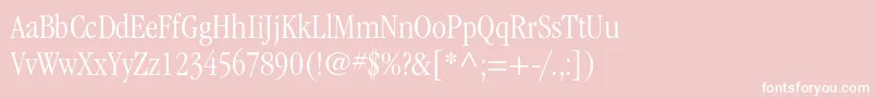 ItcgaramondstdLtcond Font – White Fonts on Pink Background