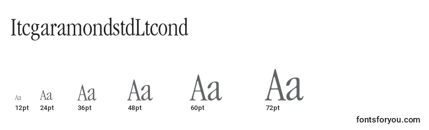 ItcgaramondstdLtcond Font Sizes