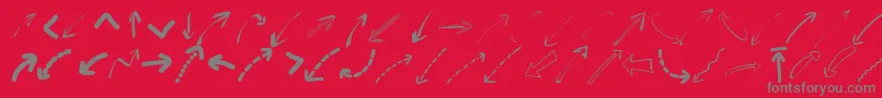 Peaxwebdesignarrowsフォントについての詳細 フォントPeaxwebdesignarrows – 赤い背景に灰色の文字