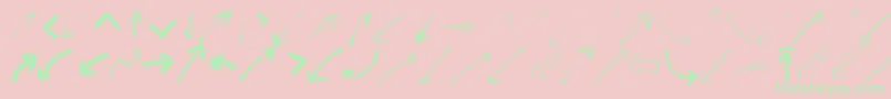 Шрифт Peaxwebdesignarrows – зелёные шрифты на розовом фоне