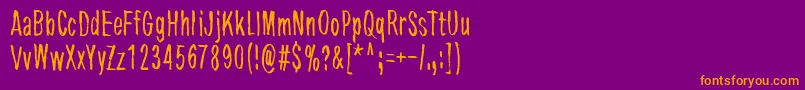 Шрифт TremoloFlaw – оранжевые шрифты на фиолетовом фоне