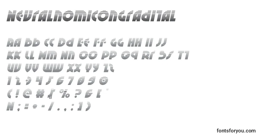 Fuente Neuralnomicongradital - alfabeto, números, caracteres especiales