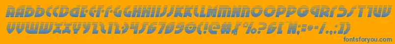 Neuralnomicongradital Font – Blue Fonts on Orange Background