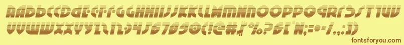 Neuralnomicongradital Font – Brown Fonts on Yellow Background