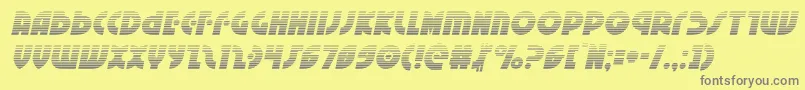 Neuralnomicongradital Font – Gray Fonts on Yellow Background