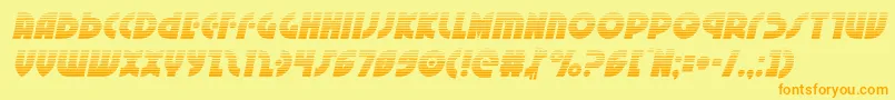 Neuralnomicongradital Font – Orange Fonts on Yellow Background