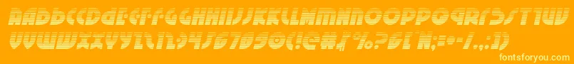 Neuralnomicongradital Font – Yellow Fonts on Orange Background