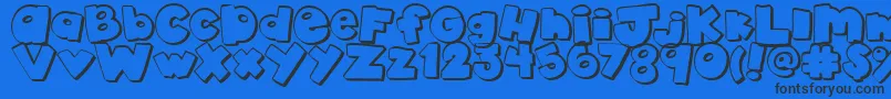 AkadylanOpen Font – Black Fonts on Blue Background