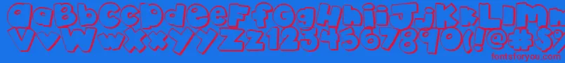 AkadylanOpen Font – Red Fonts on Blue Background