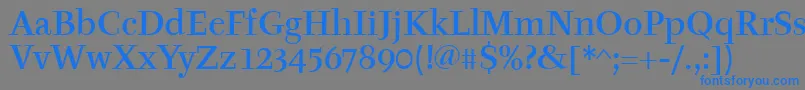 TyfamditcTt Font – Blue Fonts on Gray Background