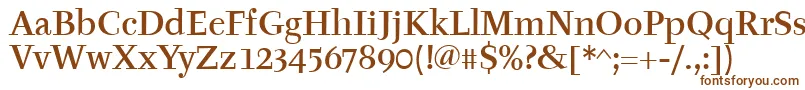 TyfamditcTt-Schriftart – Braune Schriften auf weißem Hintergrund