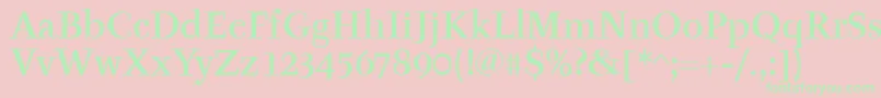 TyfamditcTt Font – Green Fonts on Pink Background
