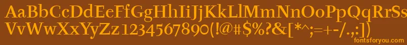 TyfamditcTt Font – Orange Fonts on Brown Background