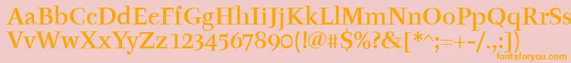 TyfamditcTt Font – Orange Fonts on Pink Background