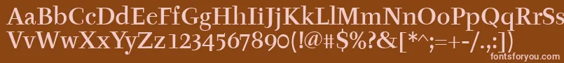 TyfamditcTt Font – Pink Fonts on Brown Background