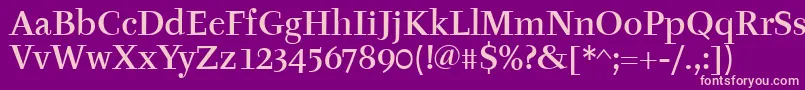 TyfamditcTt Font – Pink Fonts on Purple Background