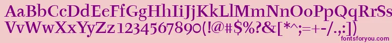 TyfamditcTt Font – Purple Fonts on Pink Background