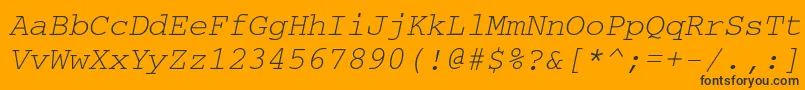 Crr36C Font – Black Fonts on Orange Background