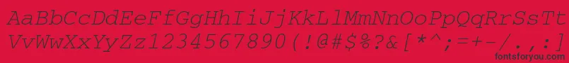 Crr36C Font – Black Fonts on Red Background